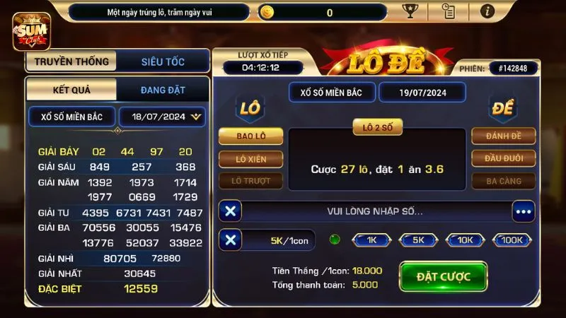 Cách tính toán xác suất trúng lớn khi chơi lô đề siêu tốc Sumclub